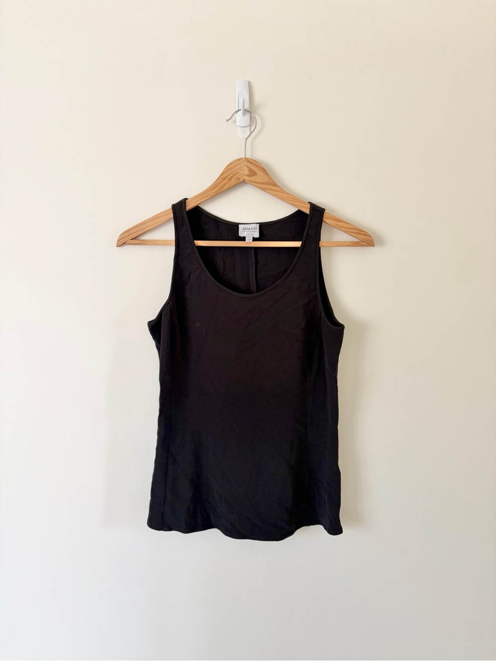Armani Collezioni Black Scoop Neck Tank